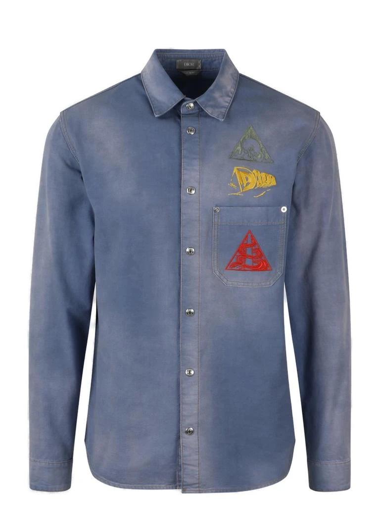Dior Dior Homme Buttoned Long-Sleeved Denim Shirt 1