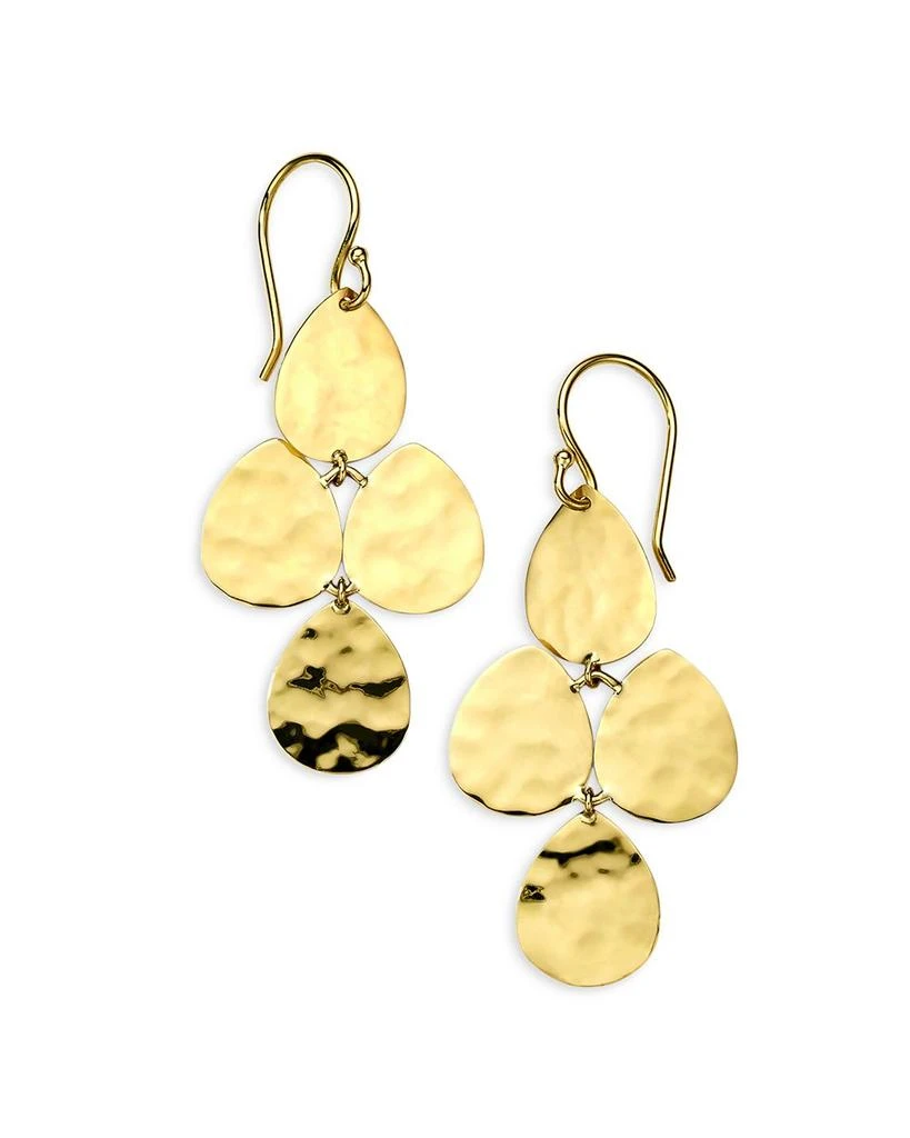 Ippolita 18K Yellow Gold Classico Crinkle Dangle Drop Earrings 1