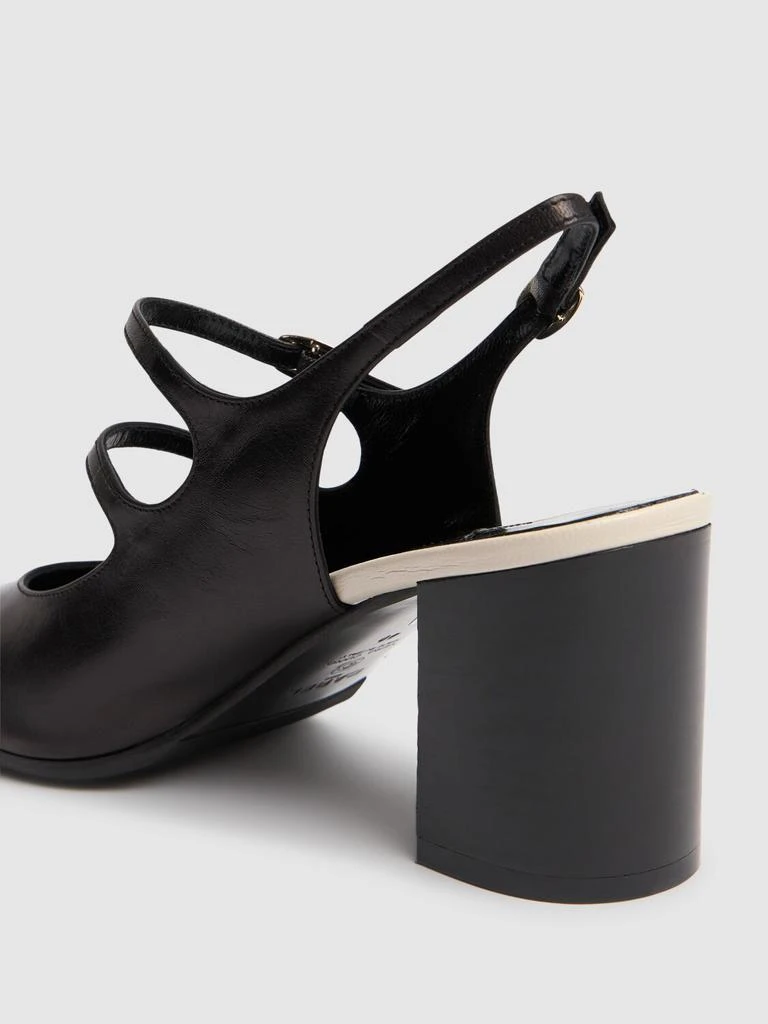 CAREL 60mm Papaya Leather Slingback Pumps 3