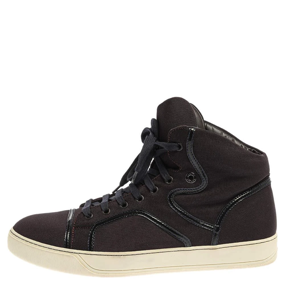 Lanvin Lanvin Burgundy Nylon High Top Sneakers Size 43 2