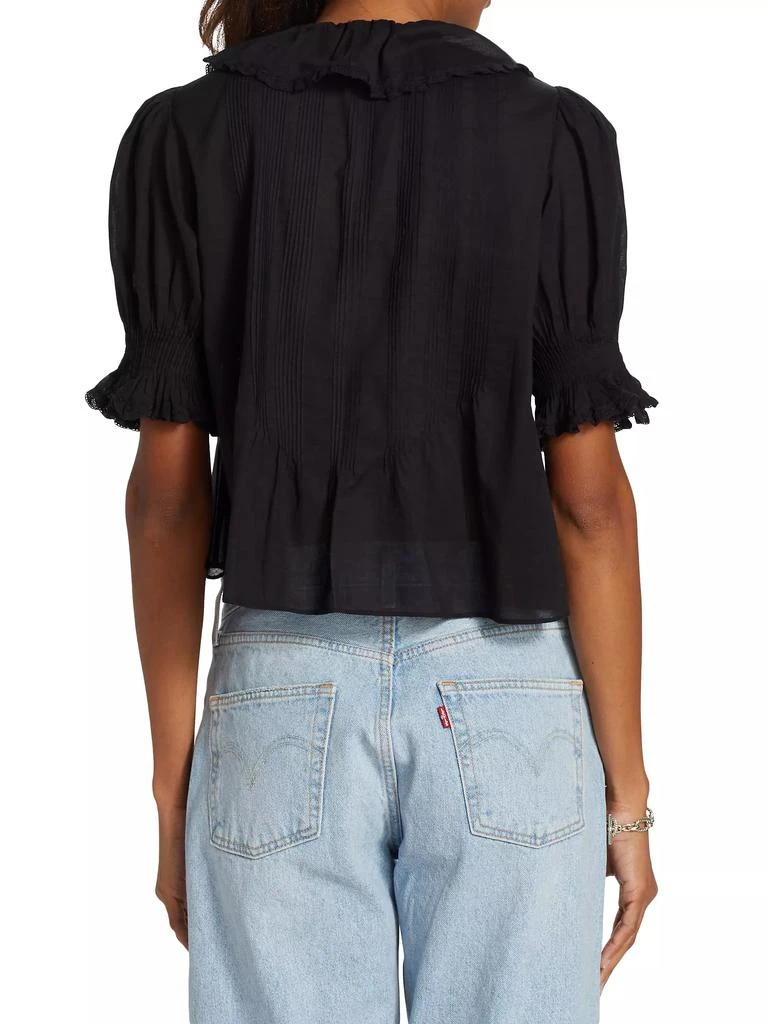 DÔEN Henri Ruffled Puff-Sleeve Top 5