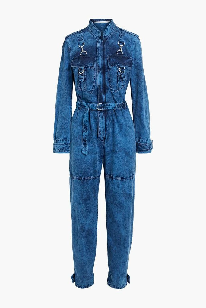 Stella McCartney Belted buckle-detailed denim jumpsuit 1