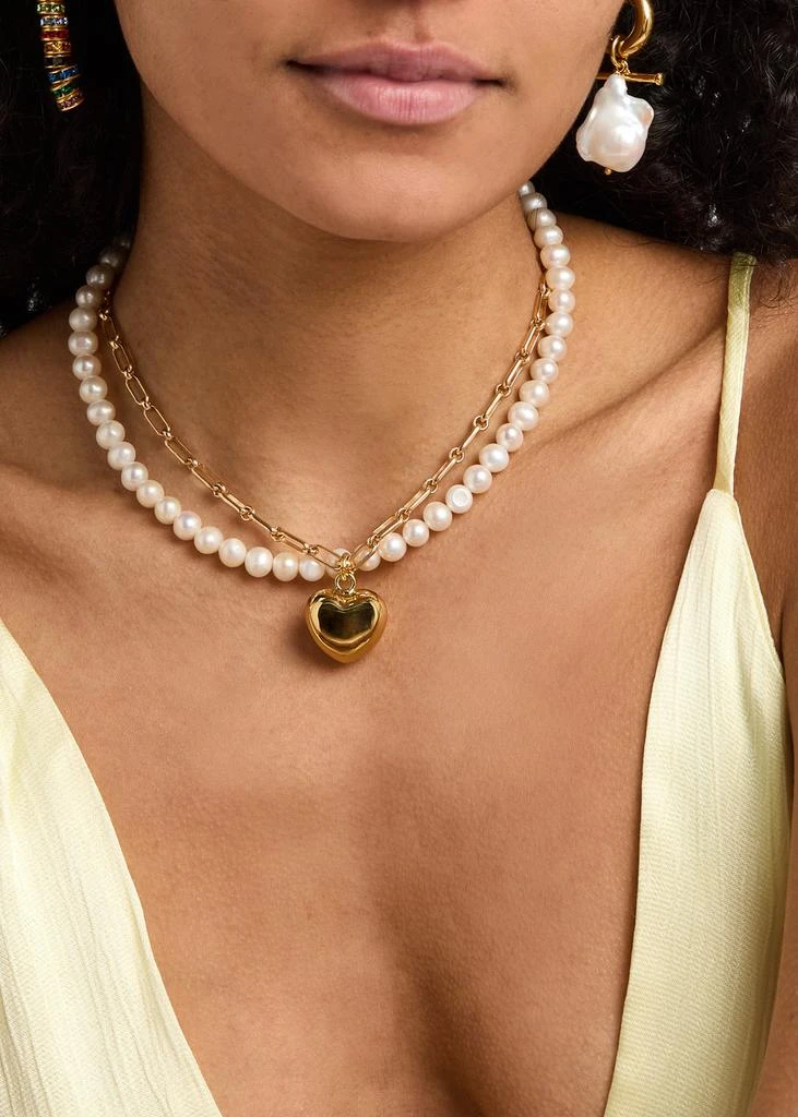 Timeless Pearly 24kt gold-plated and pearl necklace 2