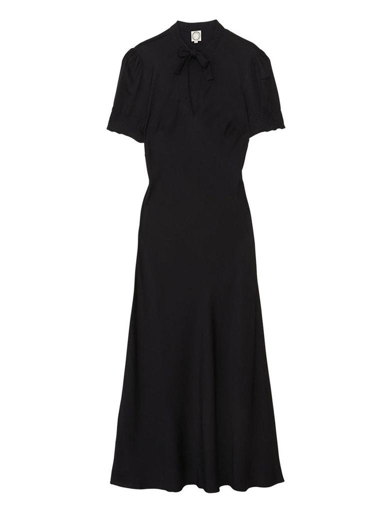 INES DE LA FRESSANGE PARIS Navy blue long cherry dress