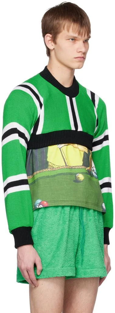 Adam Jones Green 'Football Scarf' Sweater 2