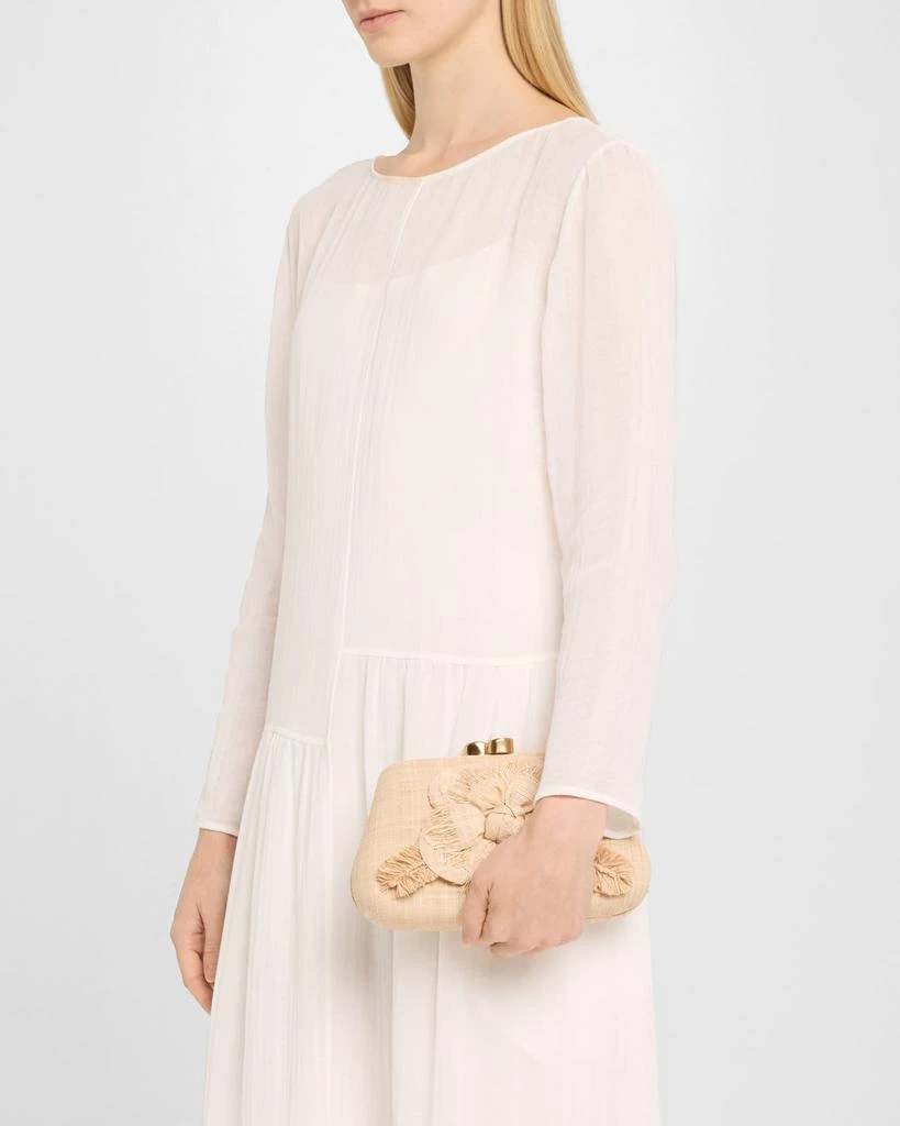 Rafe Rosie Flower Straw Clutch Bag 2