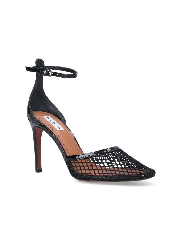 パンプス Alaia D Orsay Pumps In Mesh And Patent Leather luxury-women-alaia-used-shoes-
