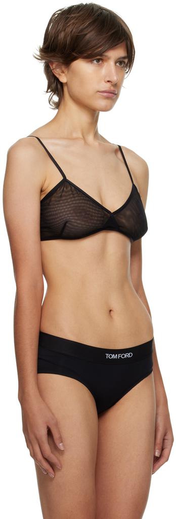 Tom Ford Black Semi-Sheer Bra