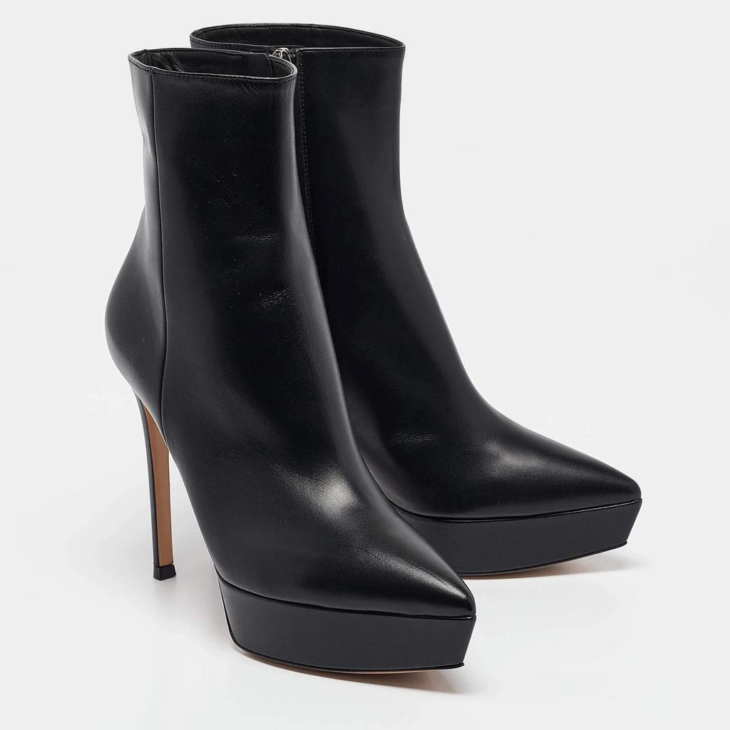 Gianvito Rossi Gianvito Rossi Black Leather Ankle Length Boots Size 38 4