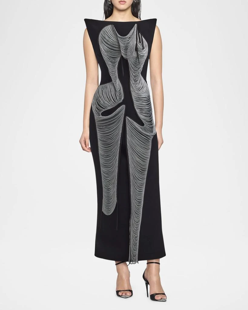 Maticevski Figural Fringe Gown 2