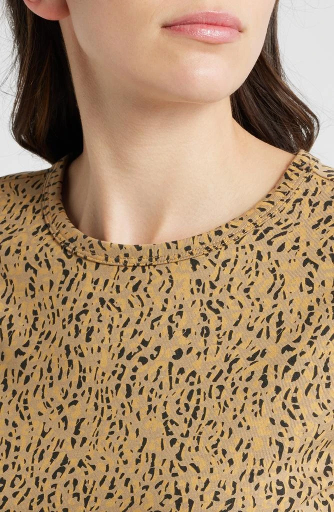 Nation LTD Lyla Abstract Animal Print Long Sleeve Cotton Blend Knit Dress 4