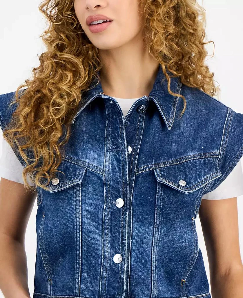 Hugo Boss Women's Extended-Shoulder Denim Vest 3