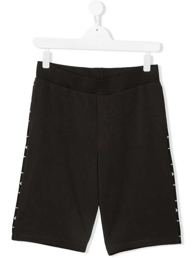 Emporio Armani side-logo track shorts - kids