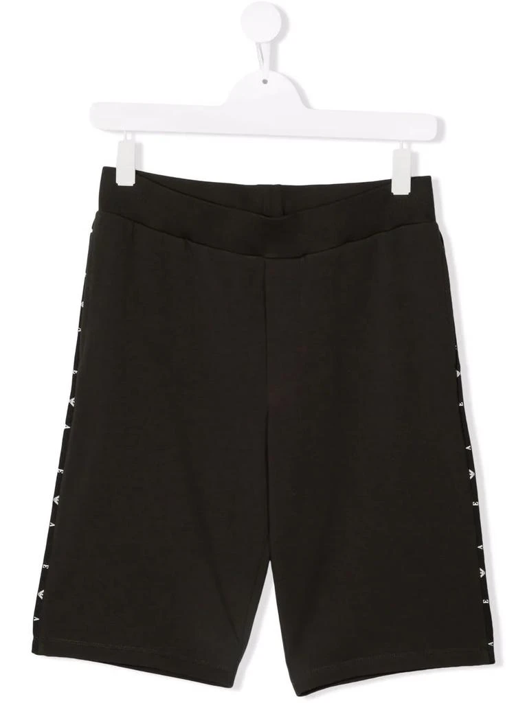 Emporio Armani side-logo track shorts - kids 1