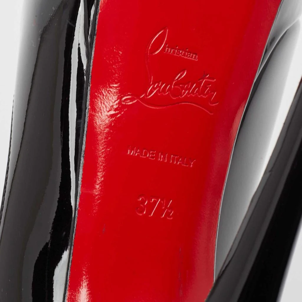 Christian Louboutin Christian Louboutin Black Patent Leather Lady Peep Pumps Size 37.5 8