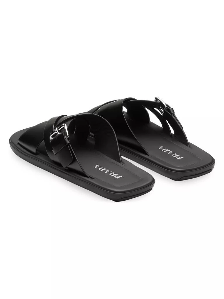 Prada Brushed Leather Slides 4