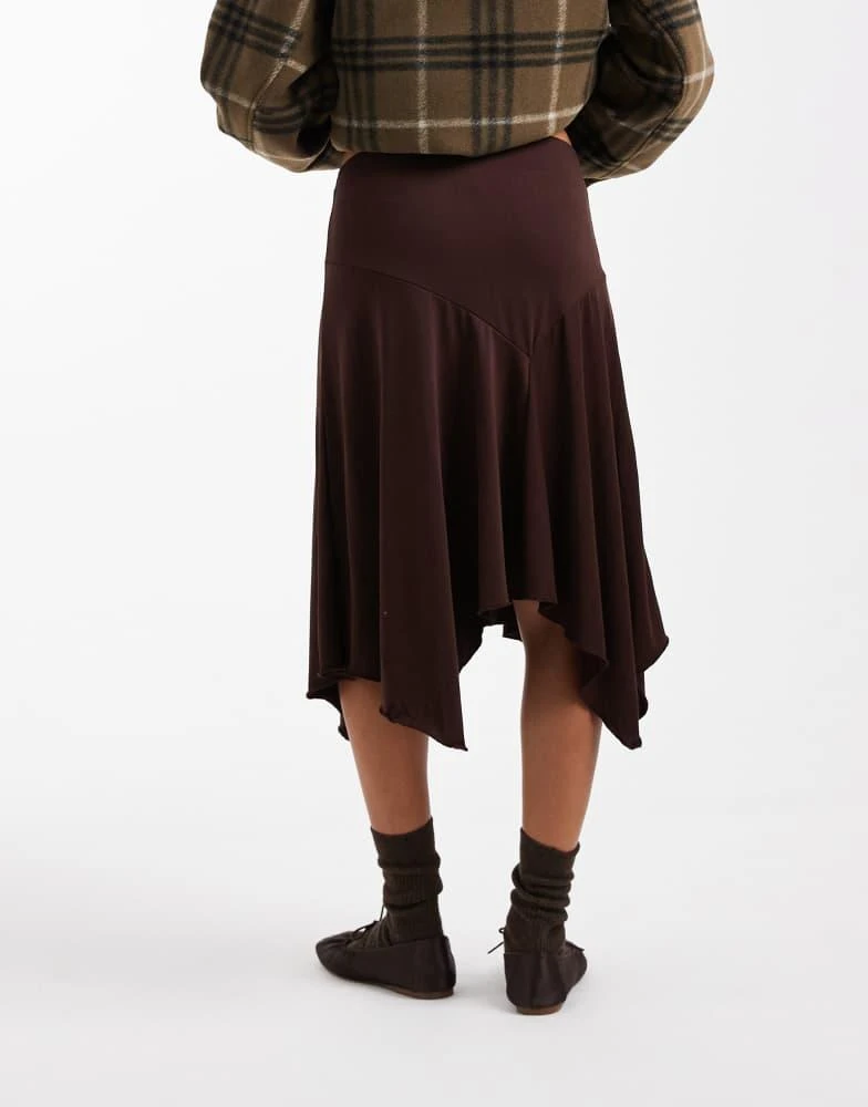 Cotton On Cotton On sandy midi skirt in dark oak 4