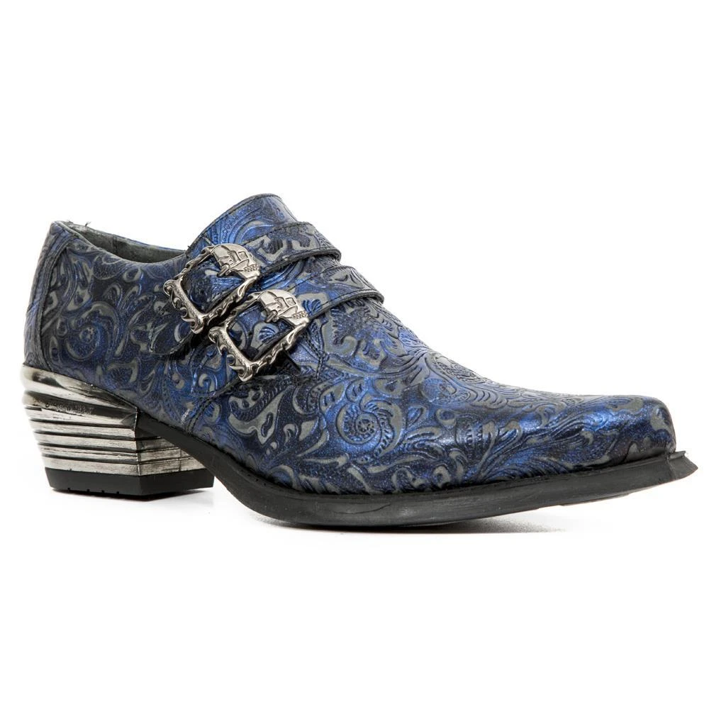 blue floral dress shoes Something Bleu - Caitlin Pointed Toe Pump