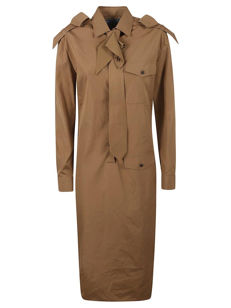 ワンピース PRADA ARMY GREEN COTTON BLEND DRESS Prada Army green cotton blend dress - Dresses & Skirts