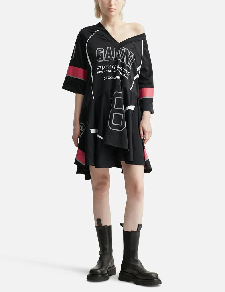 Ganni Future Mesh Oversized Mini Dress 4