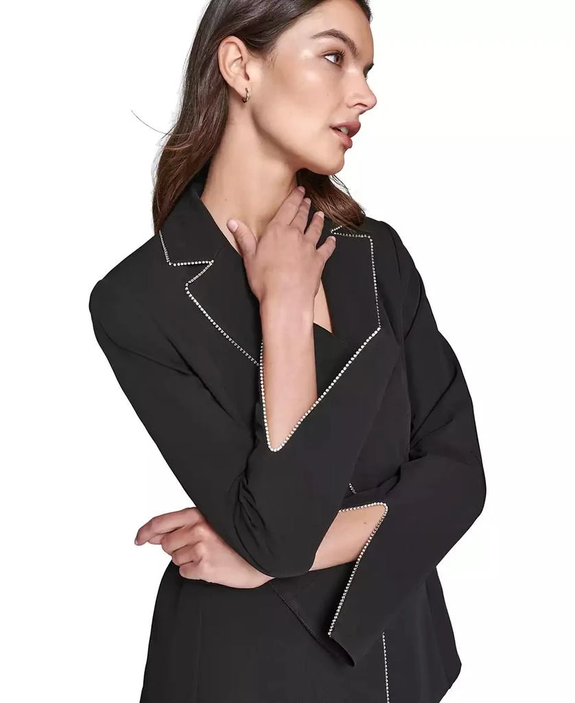 Karl Lagerfeld Paris Women's Rhinestone-Trim Blazer 6