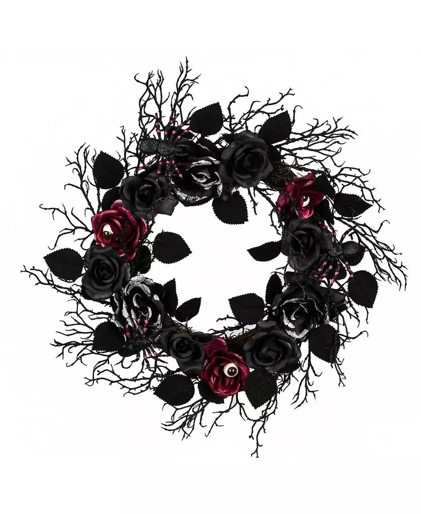 National Tree Company 22" Halloween Rose Wreath 1