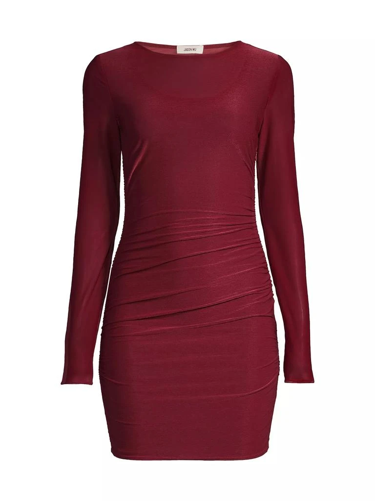 Jason Wu Sheer Jersey Long-Sleeve Minidress 1