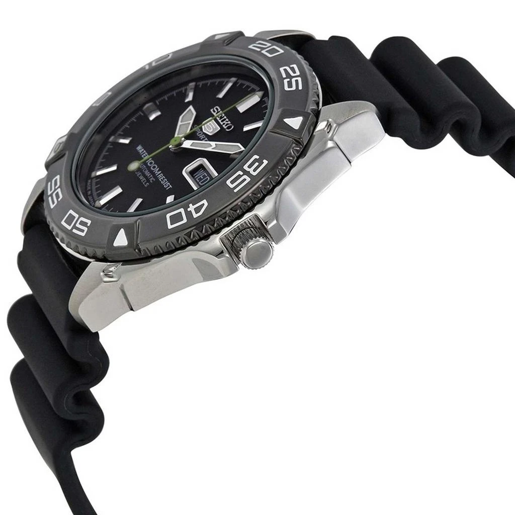 SEIKO Seiko Men's Automatic Watch - 5 Sports Rotating Bezel Black Rubber Strap | SNZB23J2 3