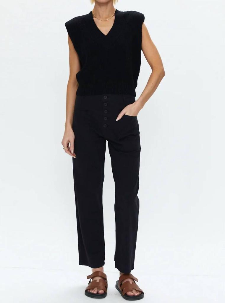 Pistola Tammy High Rise Trouser In Fade To Black
