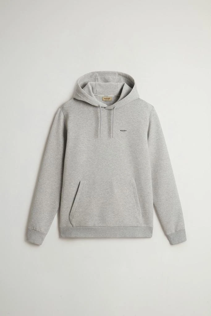 Woolrich Hooded Sweatshirt in Cotton-Blend Interlock - Men - Black 5