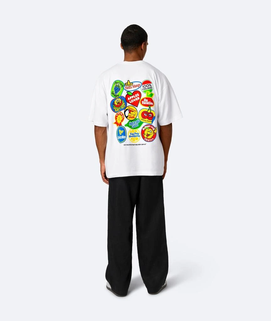 On Vacation Fruit Stickers T-Shirt - White 7