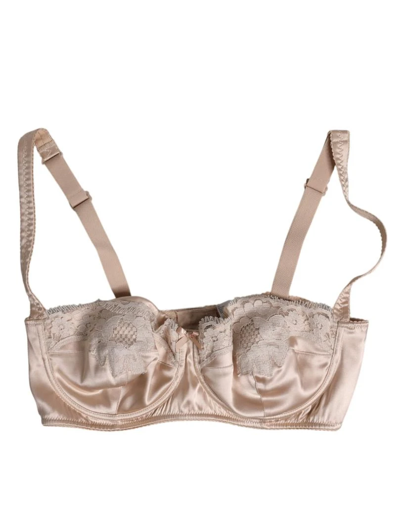 Dolce 
Gabbana Biege Silk Underwi Balconette Bra Women
s Underwear