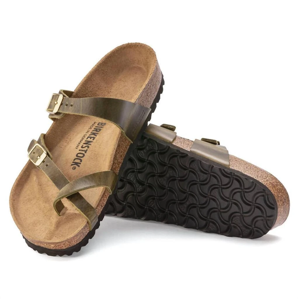 Birkenstock Women's Mayari Oiled Leather Sandal In Olive 2