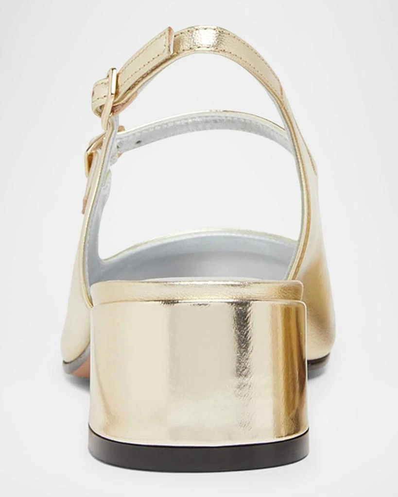 Carel Ischia Metallic Mary Jane Ballerina Pumps 3