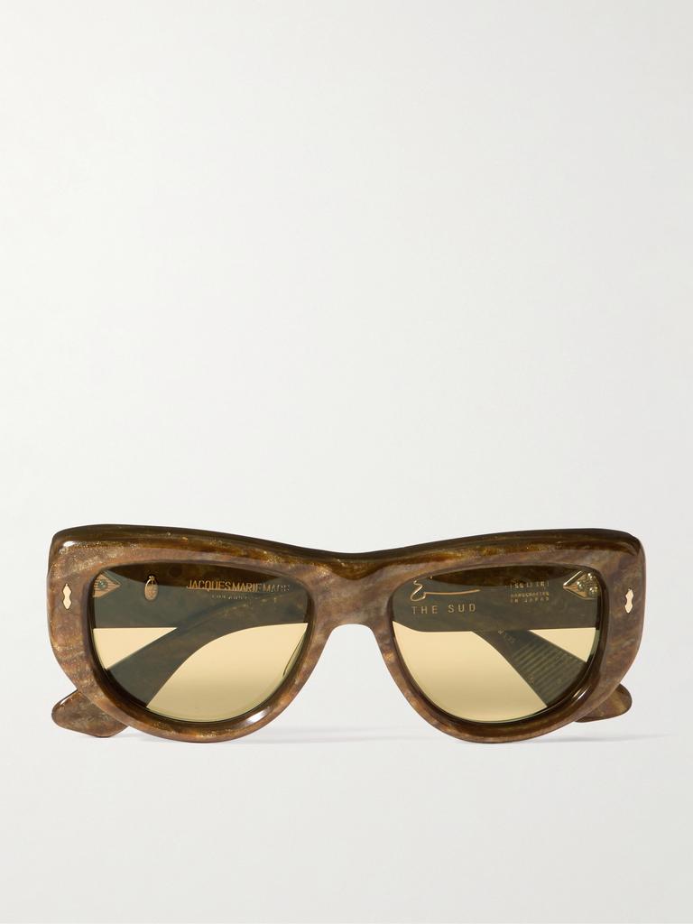 Jacques Marie Mage X Erin Wasson “the Sud” 大理石纹板材方框太阳镜