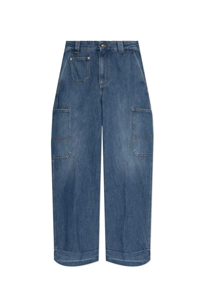 Givenchy Givenchy Cropped Utility Denim Jeans from Cettire