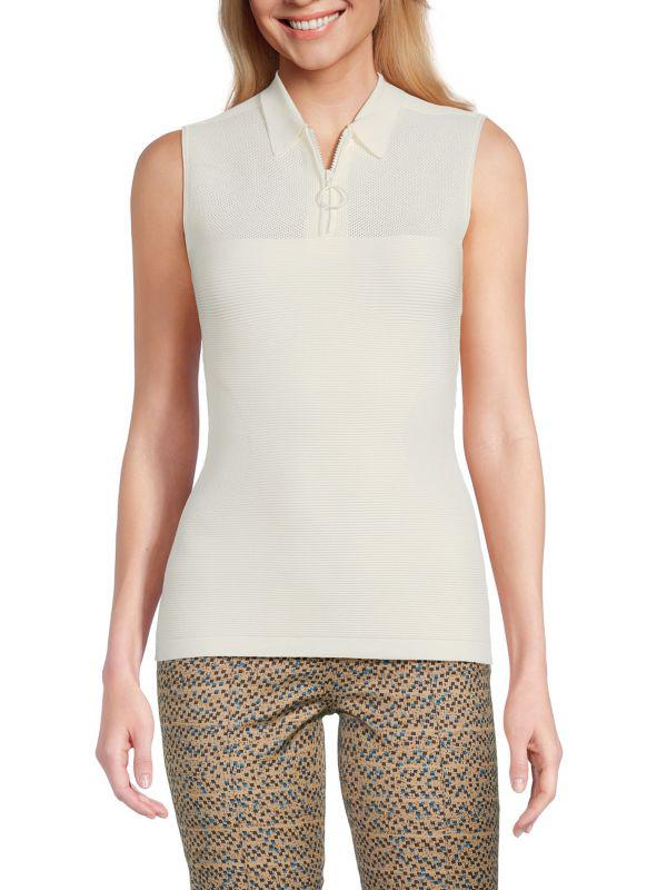 Akris Sleeveless Knit Zip Up Pullover