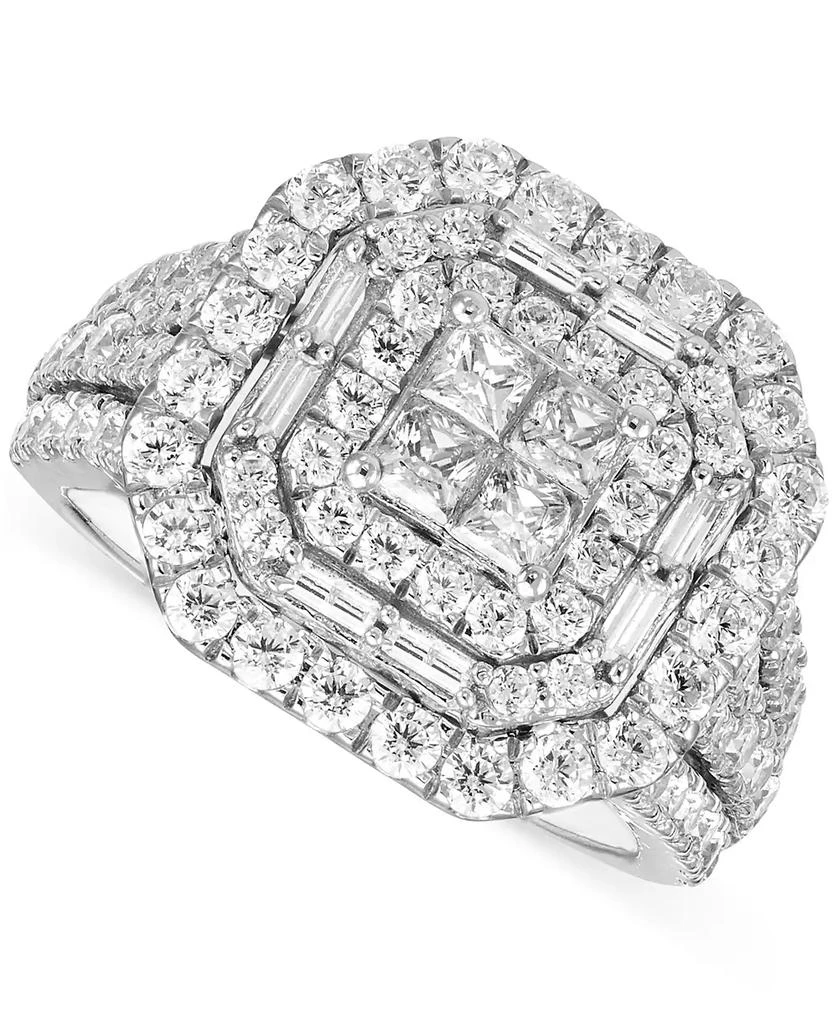 Shop Diamond Mixed-Cut Halo Engagement Ring (2 in 14k