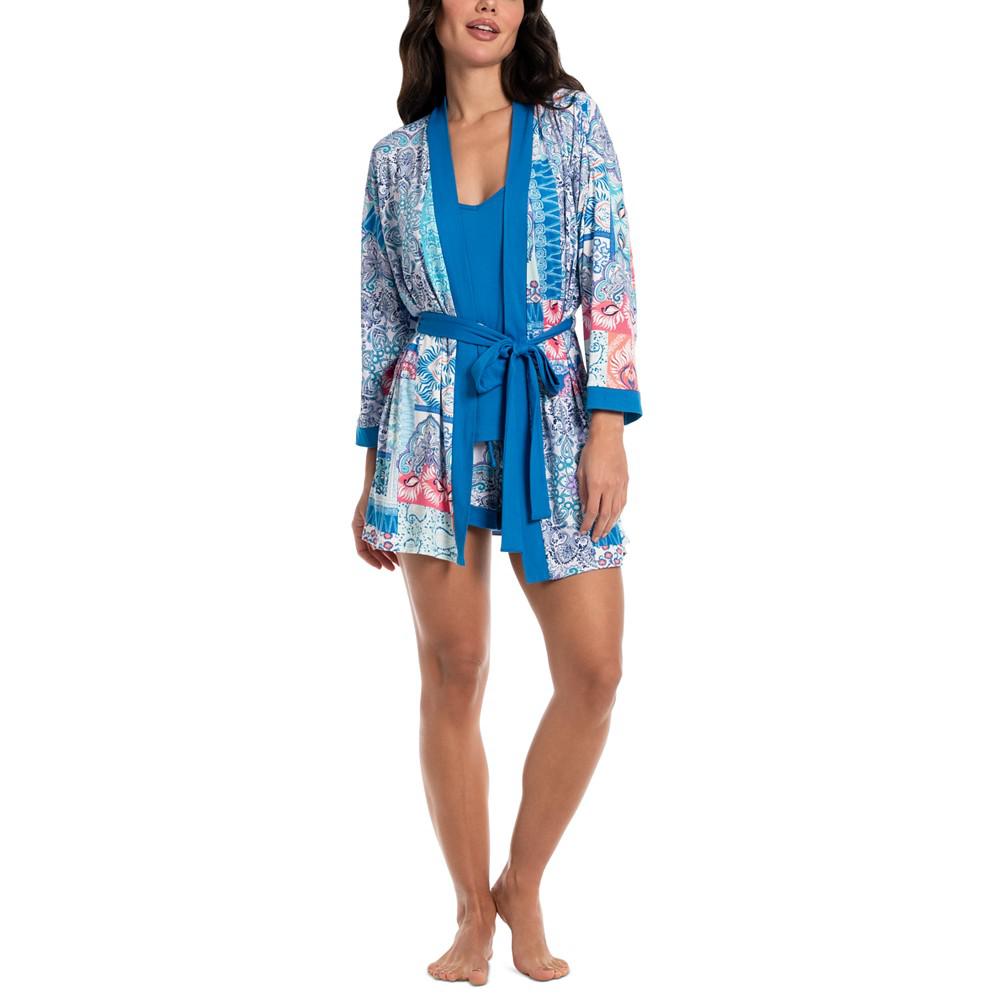 Linea Donatella Women's 3-Pc. Printed Travel Sleep Set