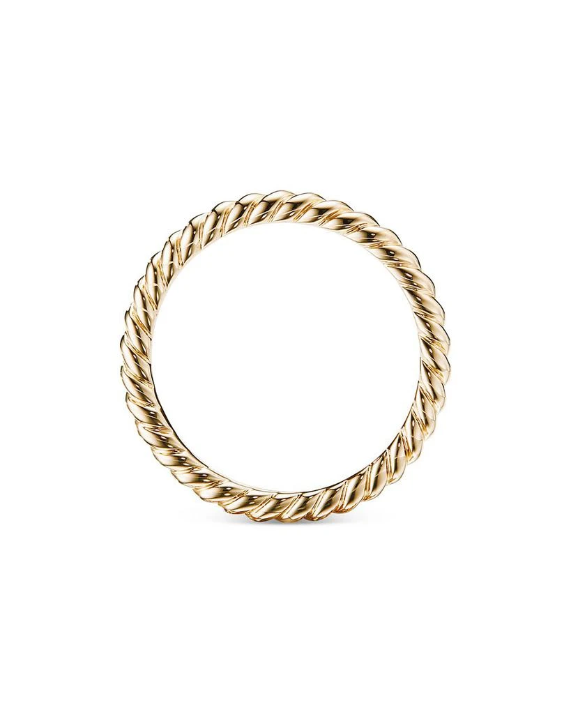David Yurman 18K Yellow Gold DY Unity Cable Band Ring 3
