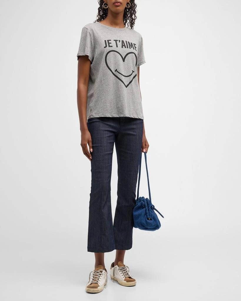 Cinq a Sept Smiling Heart Heathered Graphic T-Shirt 2