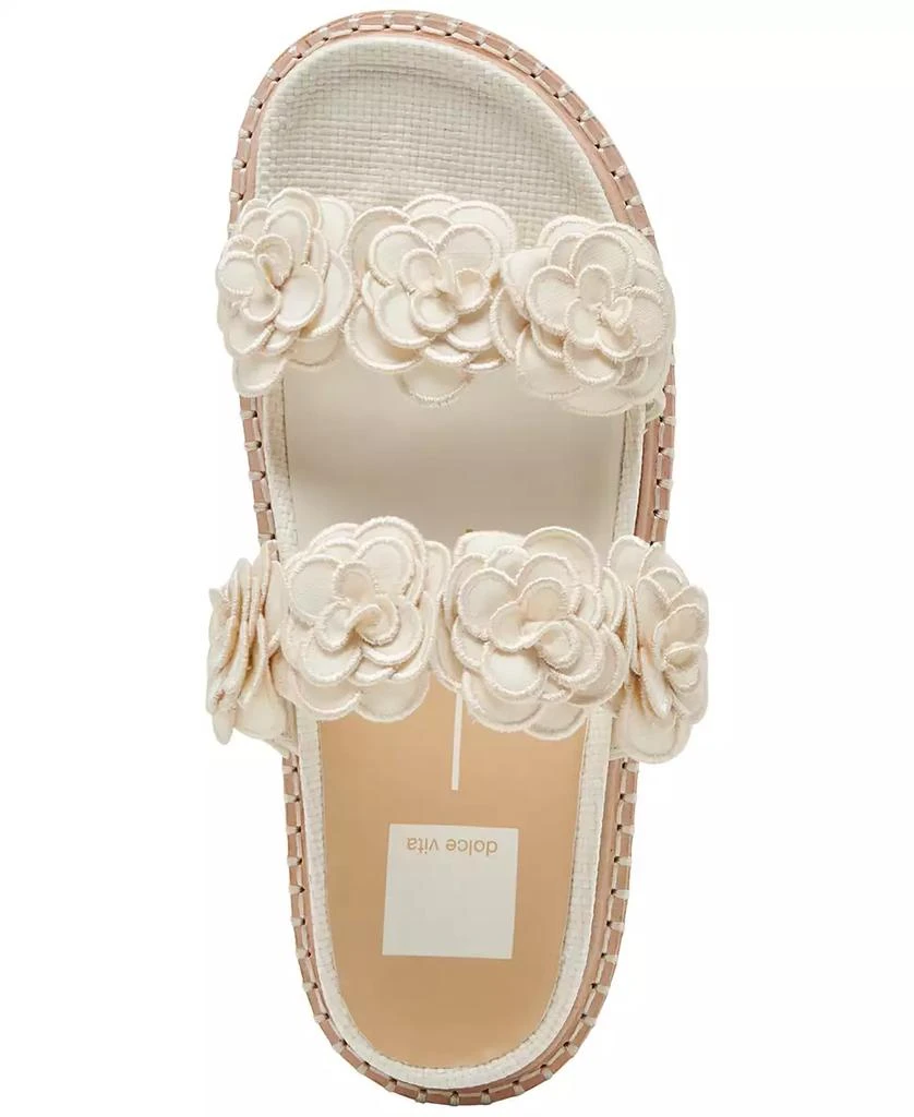Dolce Vita Women's Sherla Floral Double Band Footbed Flat Sandals 4