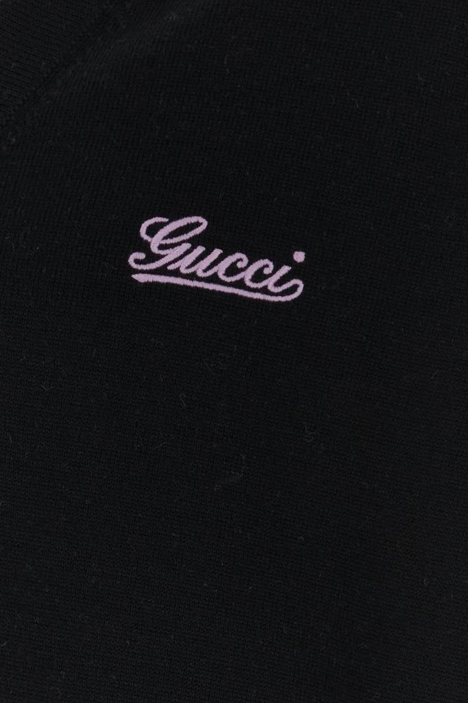 Gucci Black stretch wool blend cardigan 2