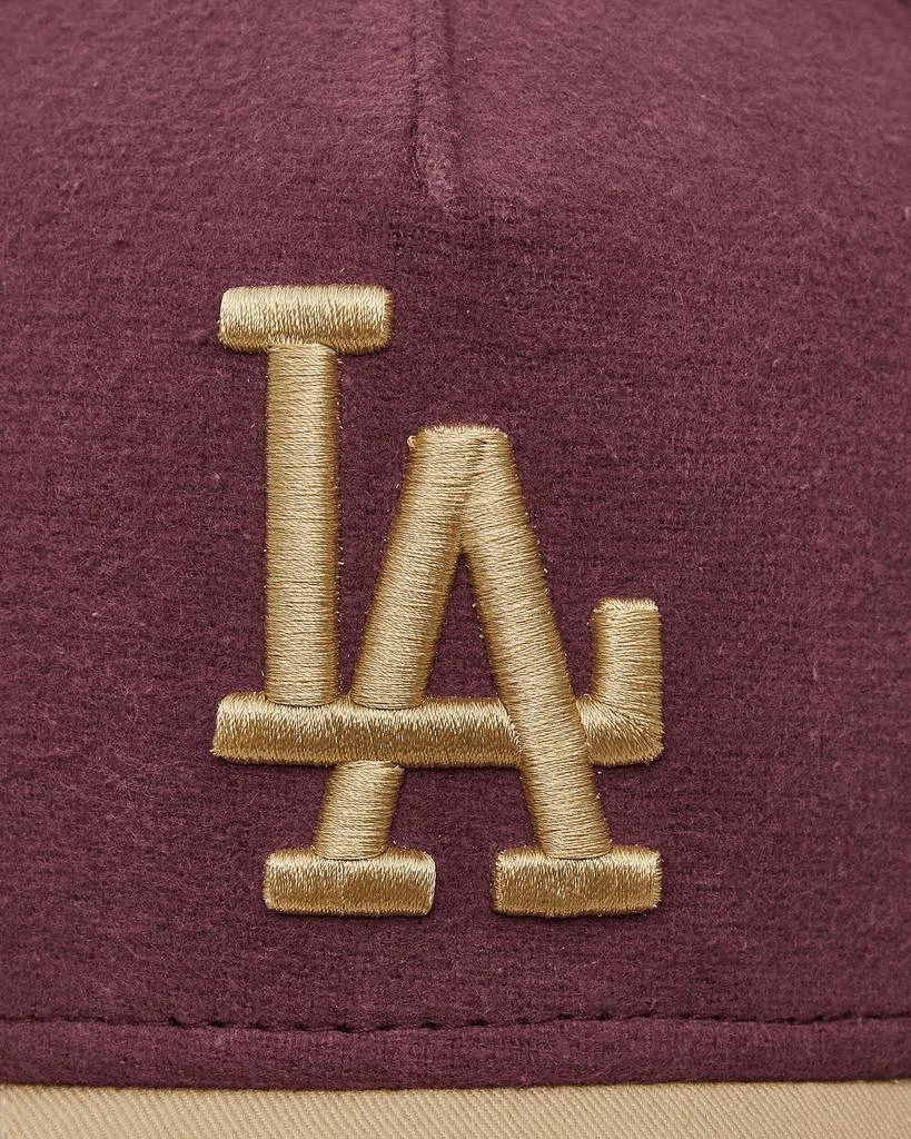 New Era LA Dodgers Moleskin Crown 9FORTY A-Frame Adjustable Cap Dark Purple 6