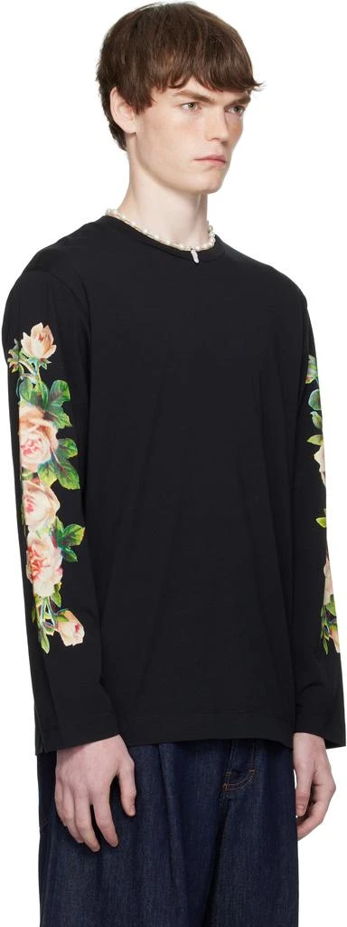 Simone Rocha Black Rose Bouquet Long Sleeve T-shirt 2