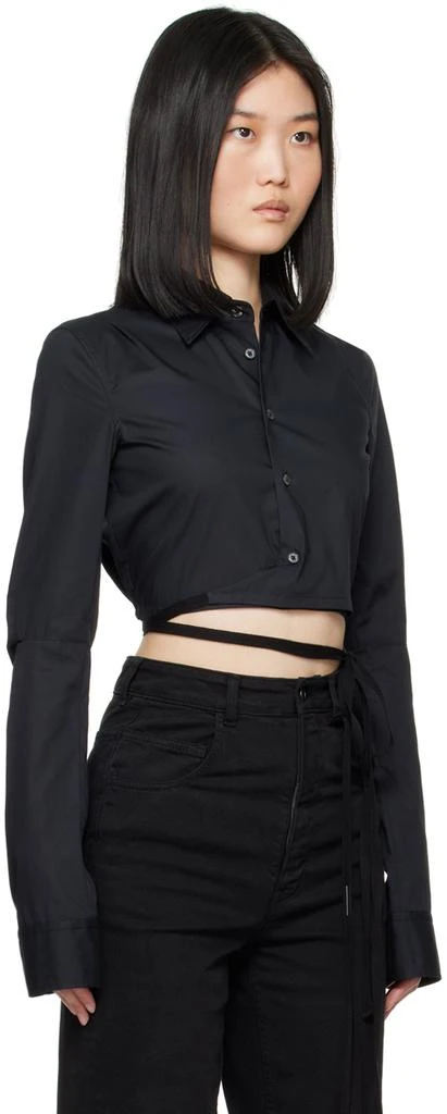 ANN DEMEULEMEESTER Black Dea Cropped Shirt 2