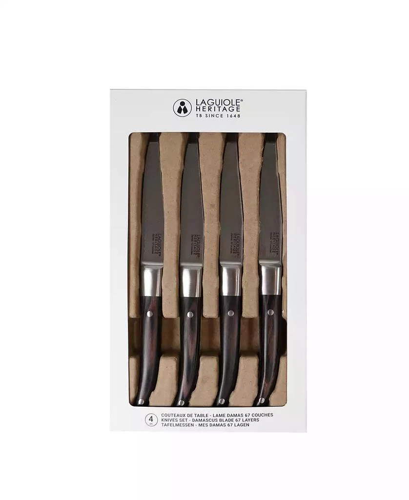 Laguiole Evolution Laguiole Expression Damas 4 piece Steak Knife Set 3
