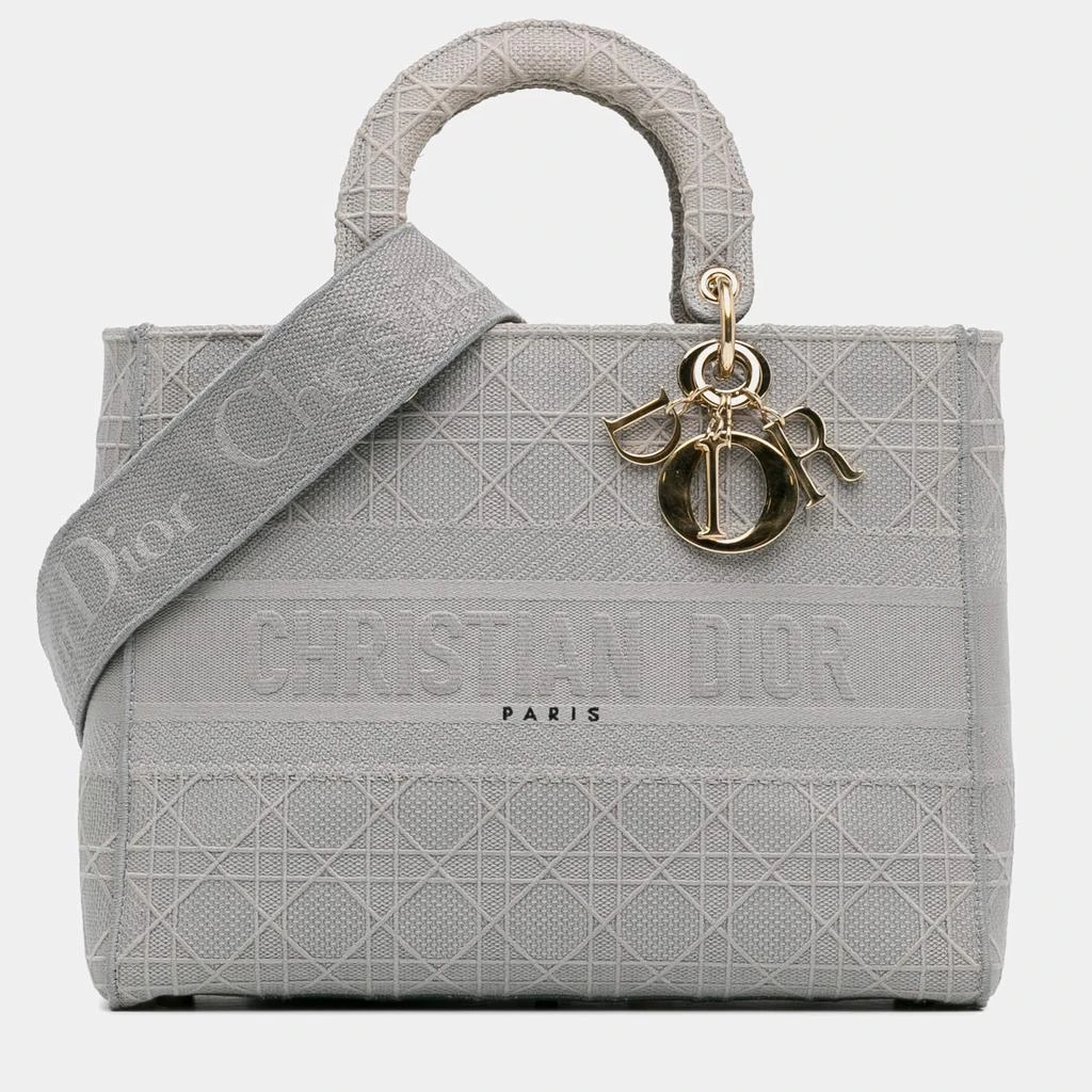 Dior Dior Grey Large Canvas Cannage Lady D Lite 1