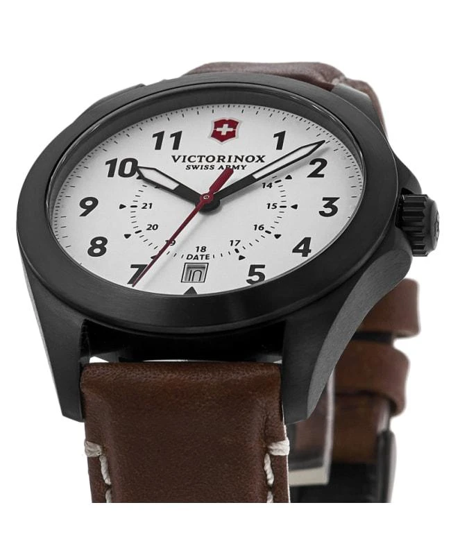 Swiss Army Victorinox Swiss Army Heritage White Dial Brown Leather Strap Men's Watch 241969 2