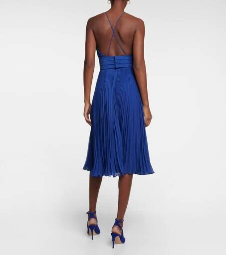 Max Mara Clarino pleated georgette midi dress 3